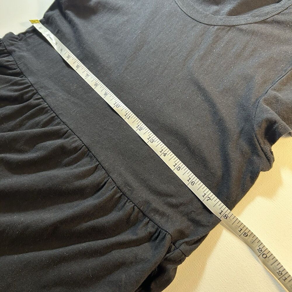 Time and Tru Dress Black Soot Tiered Cotton Casual Short Sleeve Pockets Size M - Picture 9 of 14